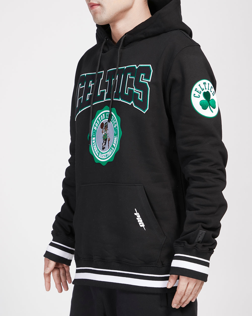 Boston Celtics Crest Emblem Black Hoodie