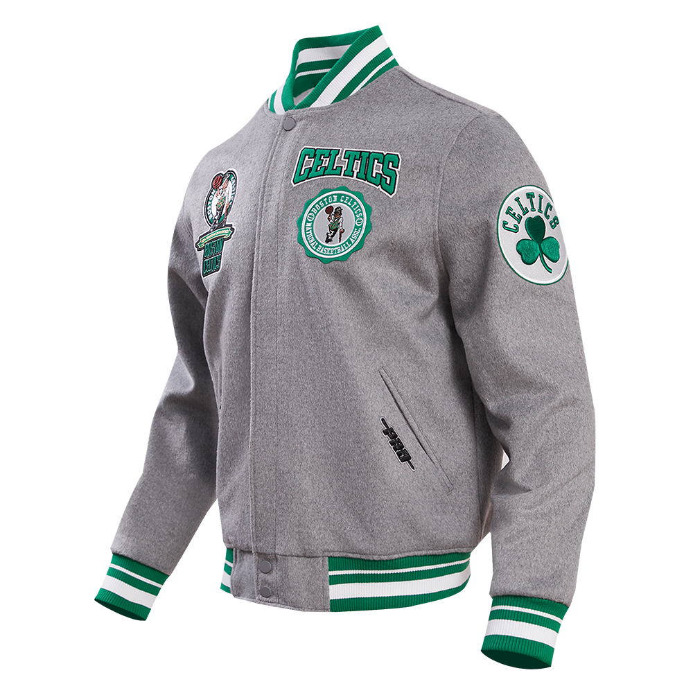 Boston Celtics Crest Emblem Varsity Jacket