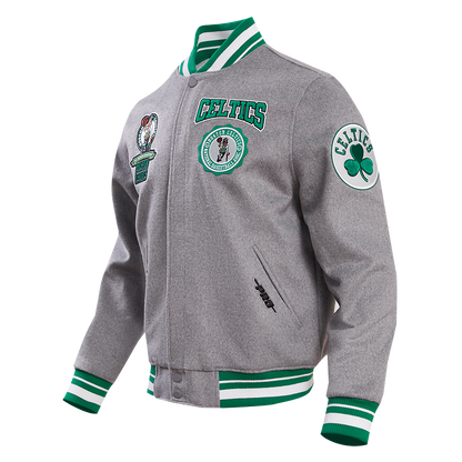 Boston Celtics Crest Emblem Varsity Jacket