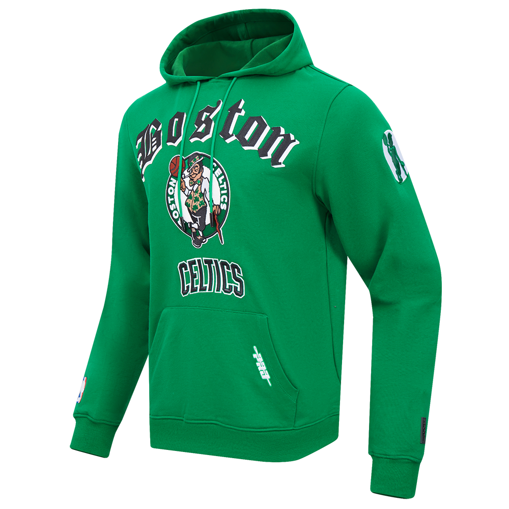 Boston Celtics Old English Mens Green Hoodie