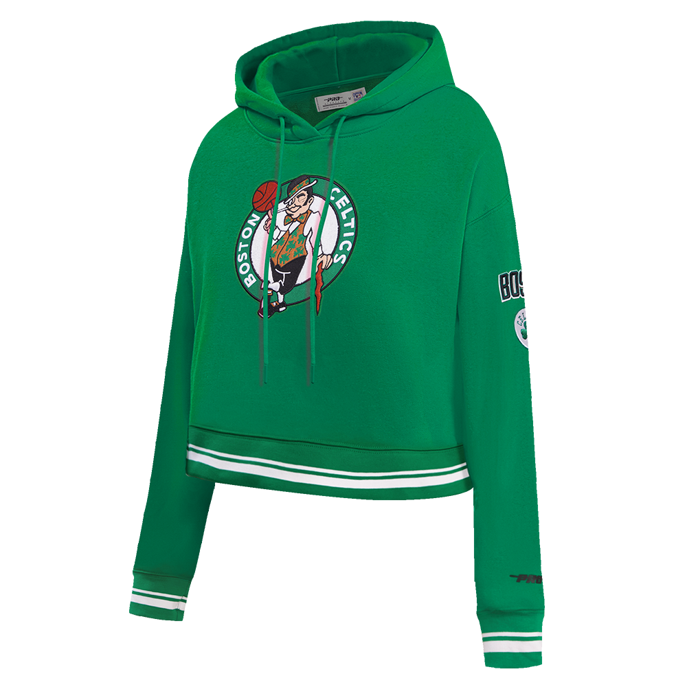 Boston Celtics Retro Po Womens Cropped Hoodie