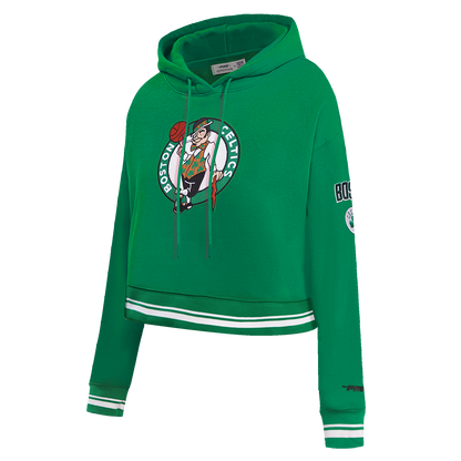 Boston Celtics Retro Po Womens Cropped Hoodie