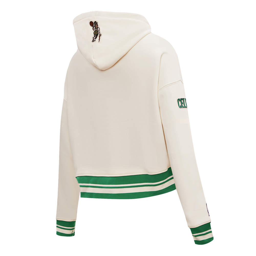 Boston Celtics Retro Womens Cropped Hoodie