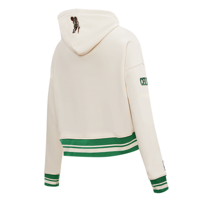 Boston Celtics Retro Womens Cropped Hoodie