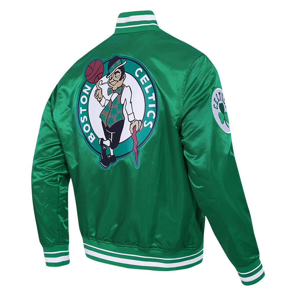 Boston Celtics Script Tail Green Satin Jacket