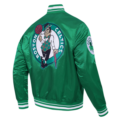 Boston Celtics Script Tail Green Satin Jacket