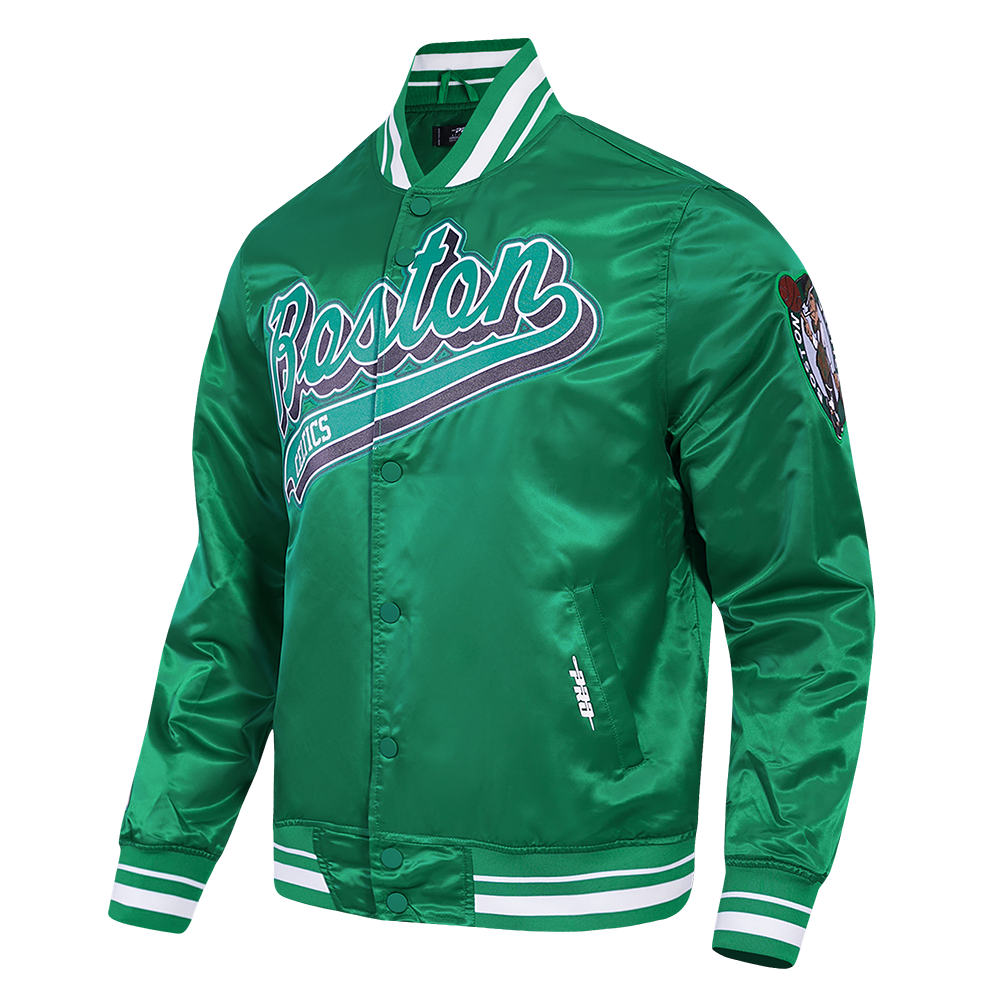 Boston Celtics Script Tail Satin Jacket