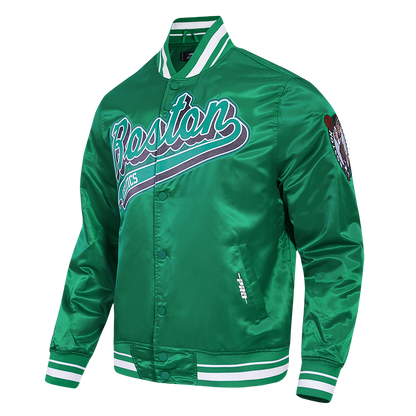 Boston Celtics Script Tail Satin Jacket