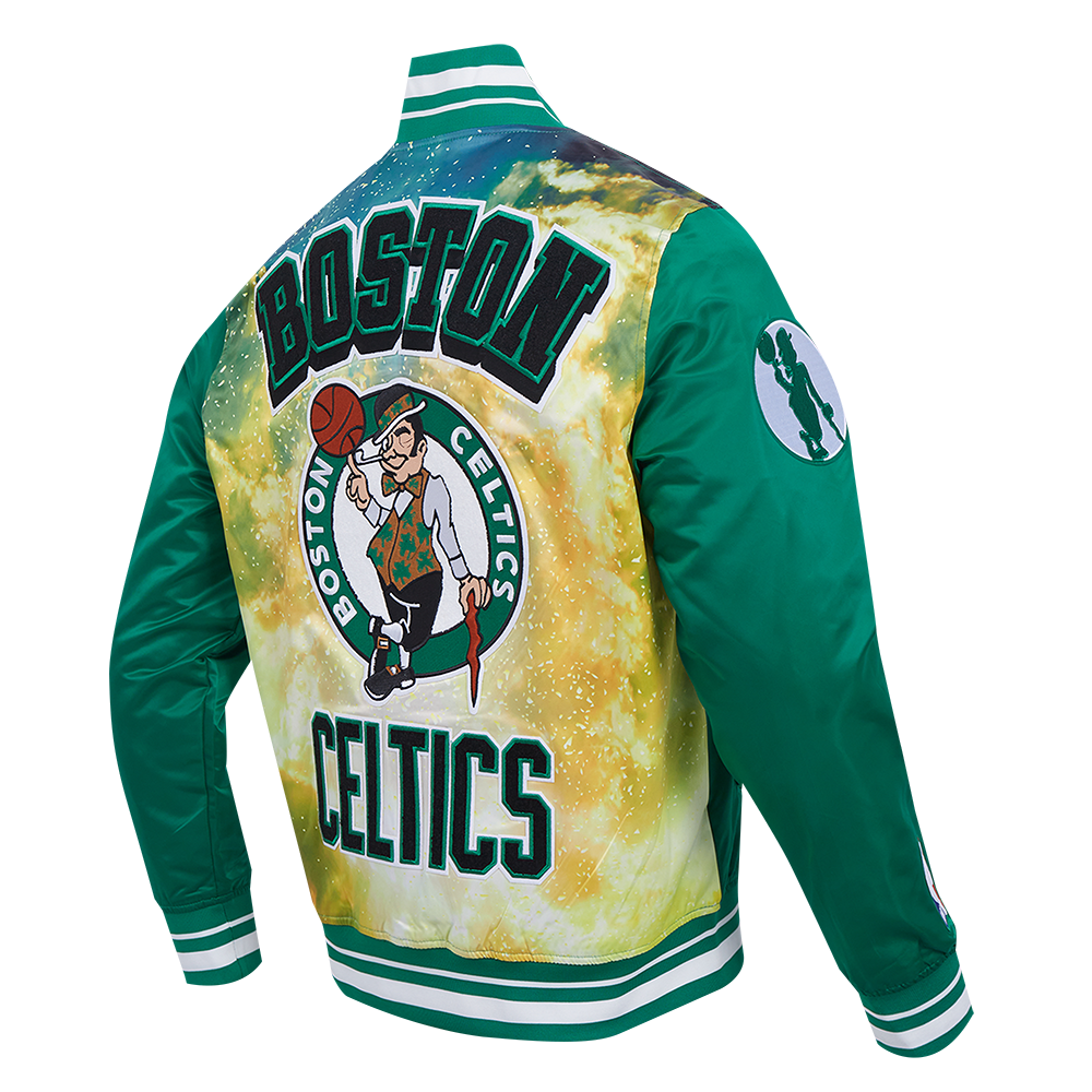 Boston Celtics Sublimated Green Satin Jacket 