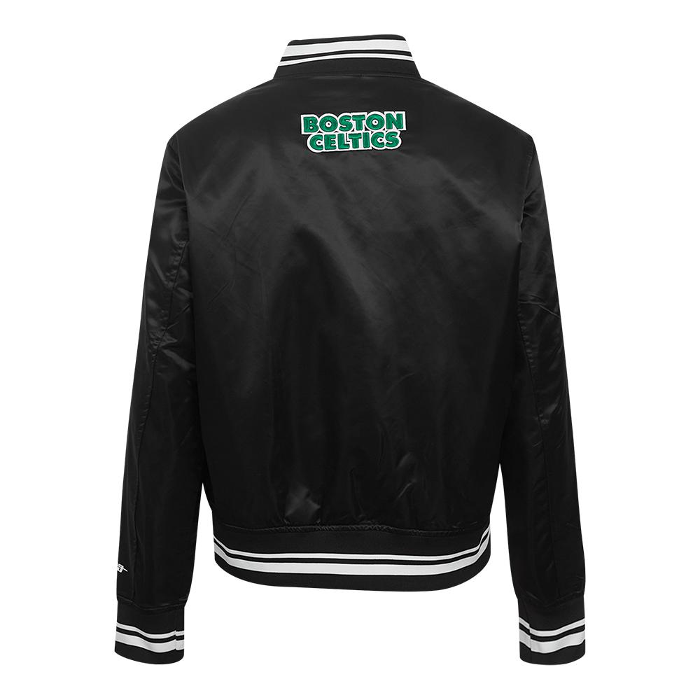 Boston Celtics Womens Script tail Satin Jacket