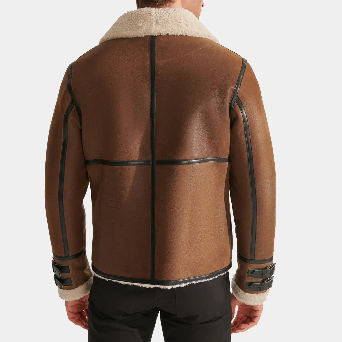 Brown B3 Bomber Original Flight Shearling Leather Jacket 