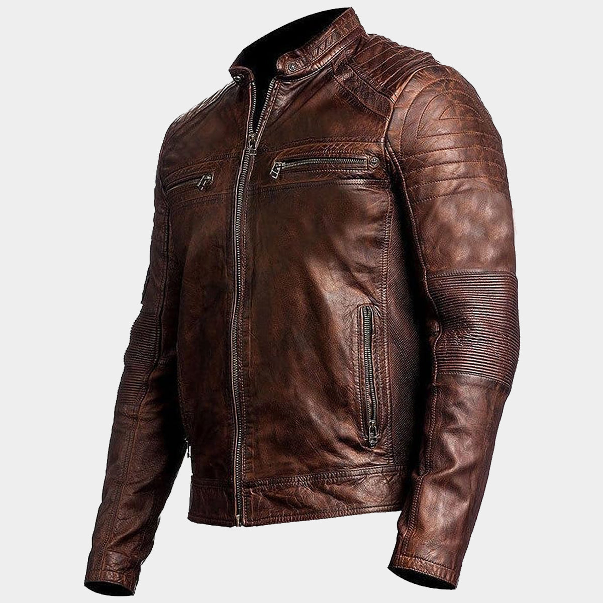 Cafe Racer Leather Jacket