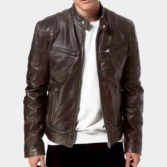 Brown leather jackets for men 