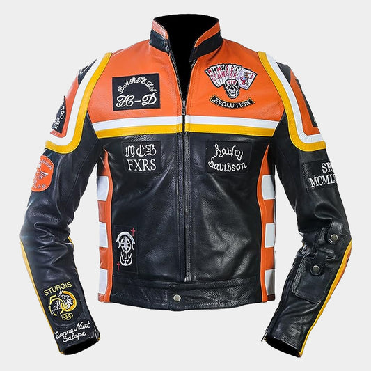 Mickey Rourke The Marlboro Man Motorcycle Leather Jacket