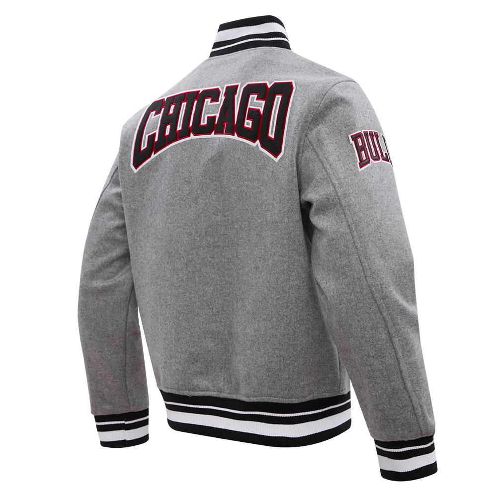 Chicago Bulls Crest Emblem Wool Varsity Jacket