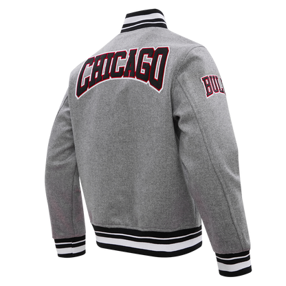 Chicago Bulls Crest Emblem Wool Varsity Jacket