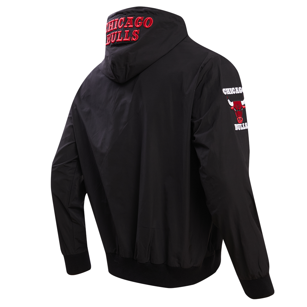 Chicago Bulls Hybrid Black Full Zip Hoodie