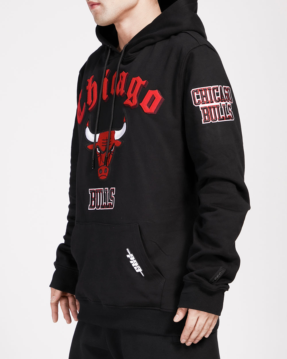 Chicago Bulls Old English Black Hoodie