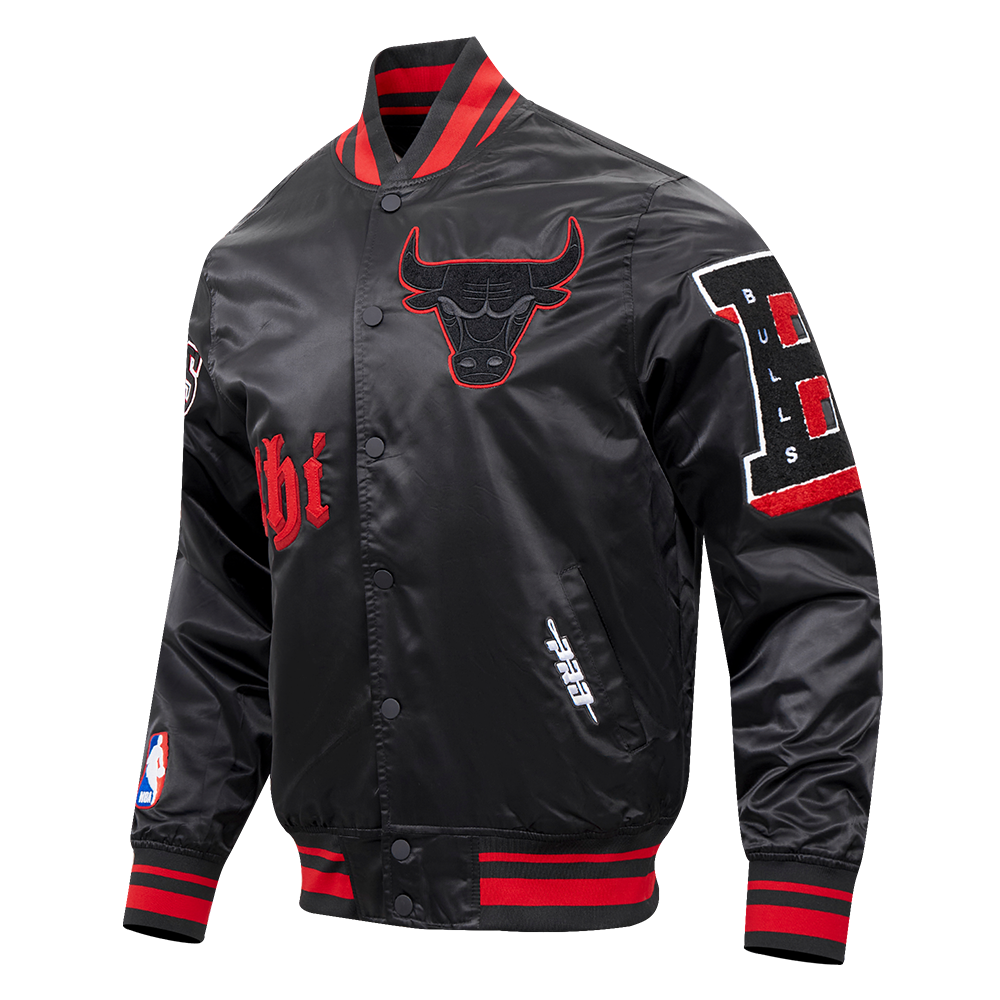 Chicago Bulls Old English Satin Jacket