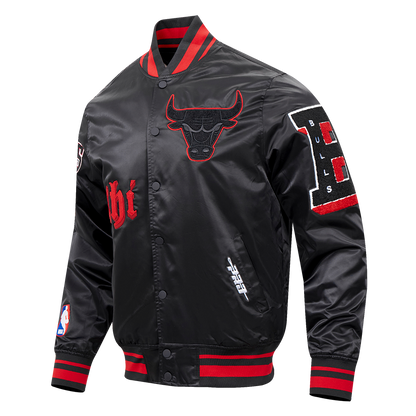 Chicago Bulls Old English Satin Jacket