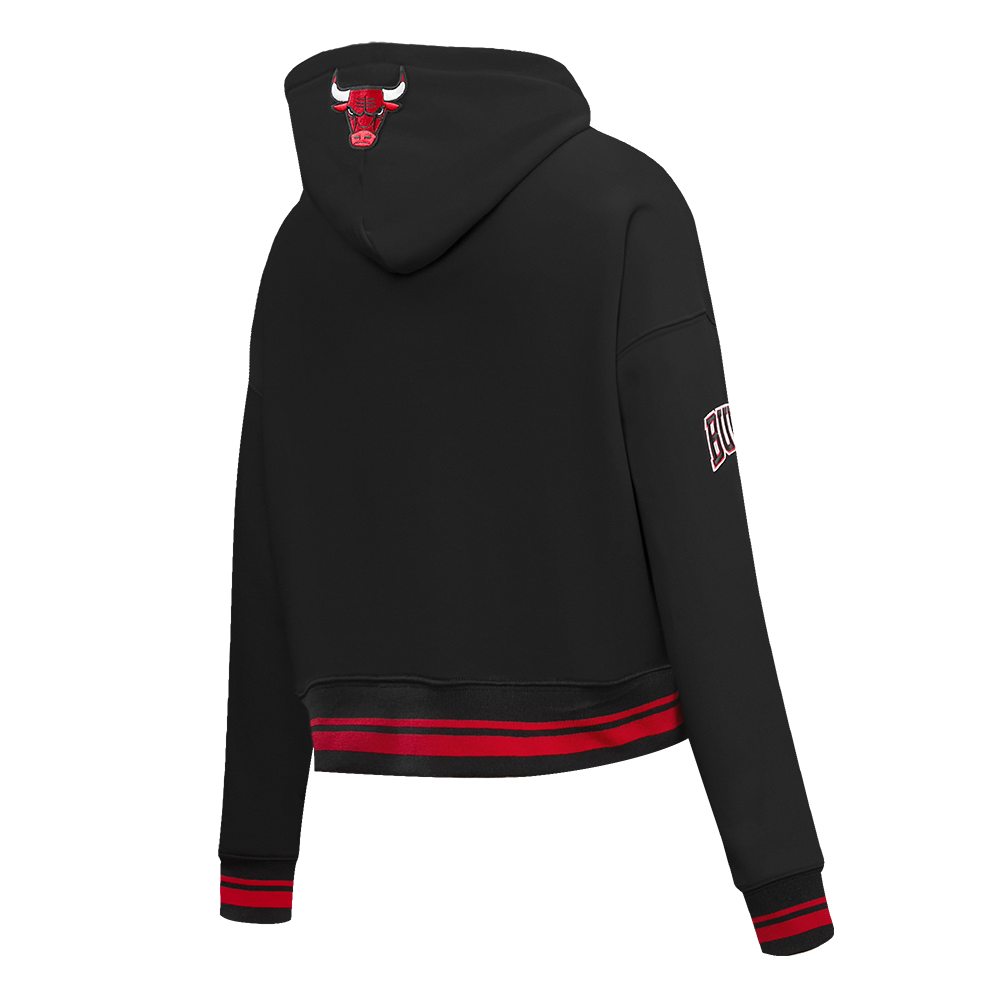 Chicago Bulls Retro Classic Black Cropped Hoodie