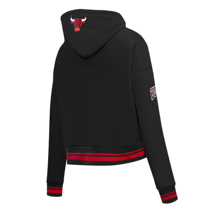 Chicago Bulls Retro Classic Black Cropped Hoodie