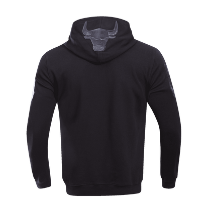 Chicago Bulls Triple Black Logo Hoodie