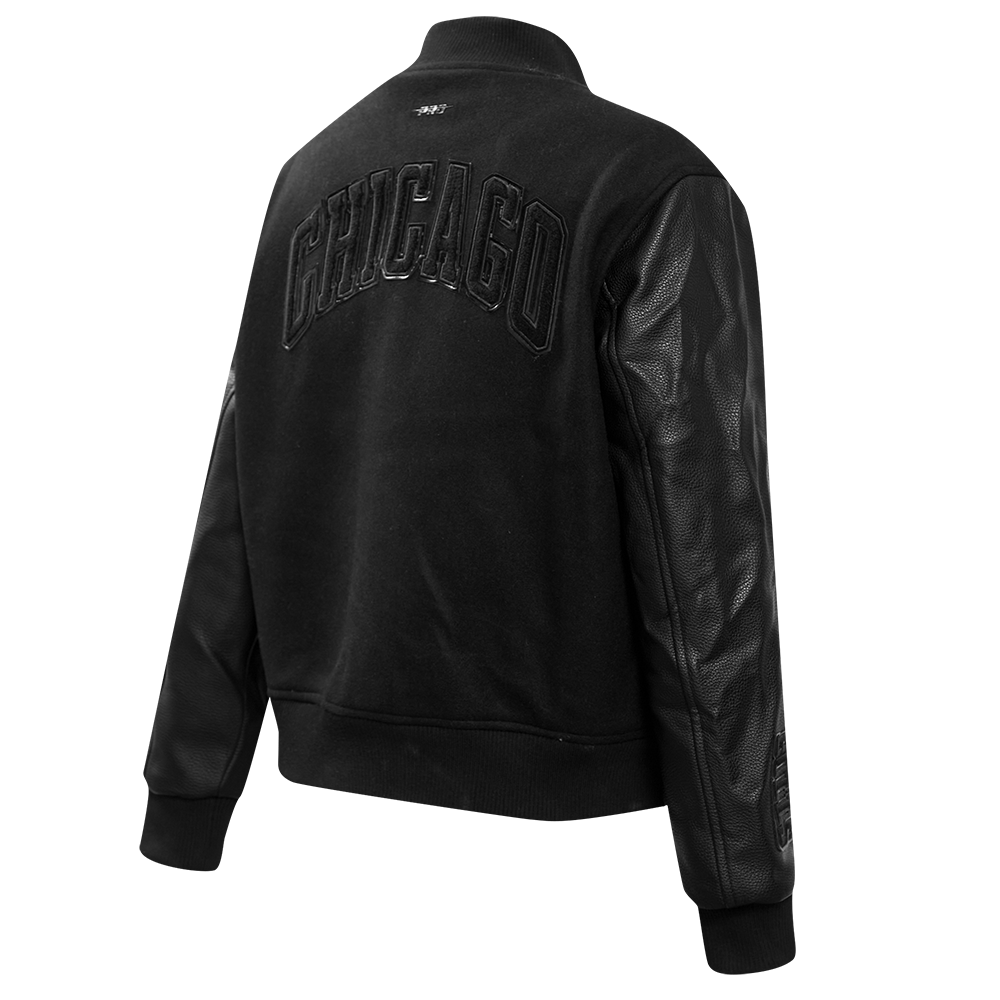 Chicago Bulls Triple Black Varsity Jacket