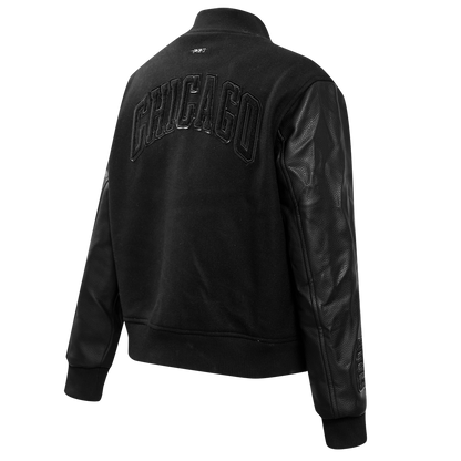 Chicago Bulls Triple Black Varsity Jacket