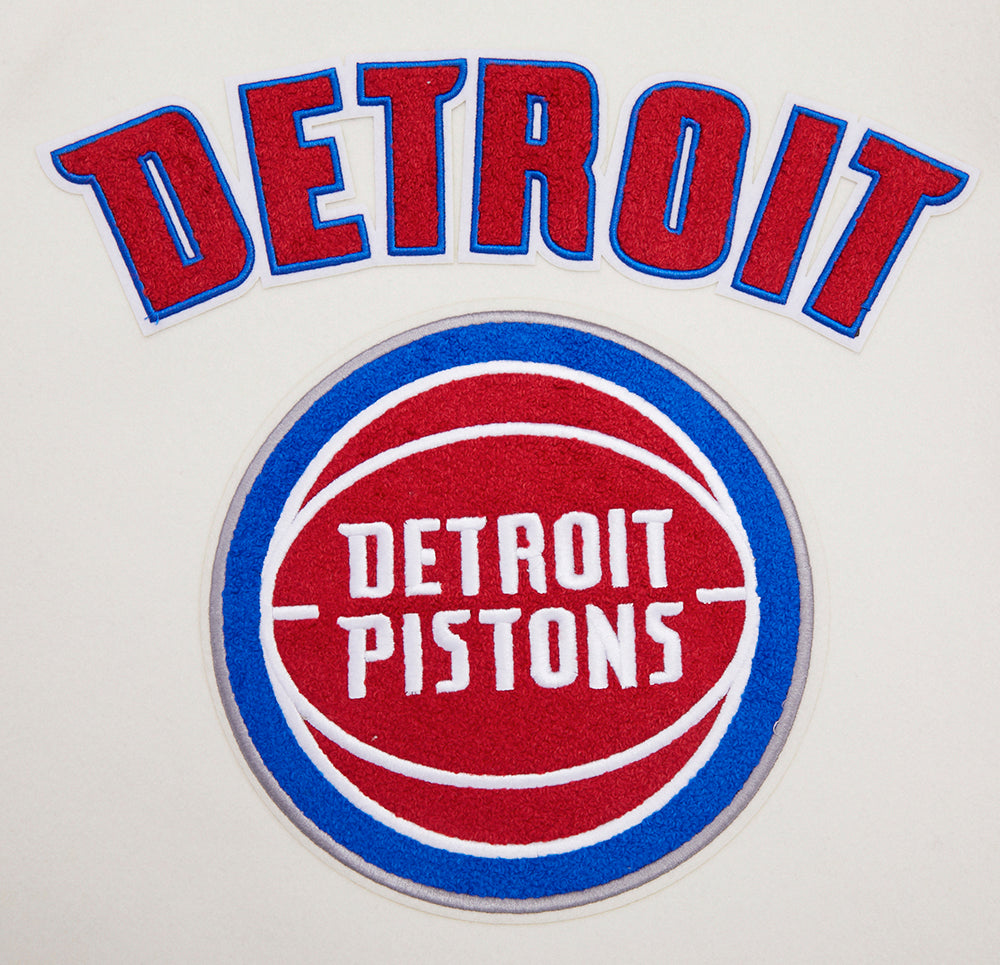 NBA Detroit Pistons Retro Classic Womens Rib Varsity Jacket