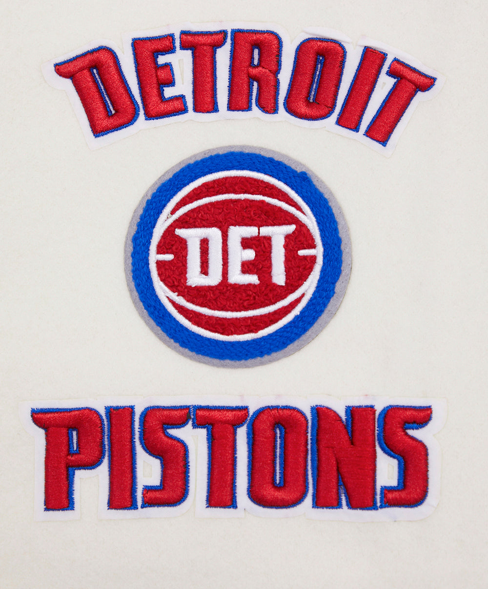 NBA Detroit Pistons Retro Classic Womens Rib Varsity Jacket