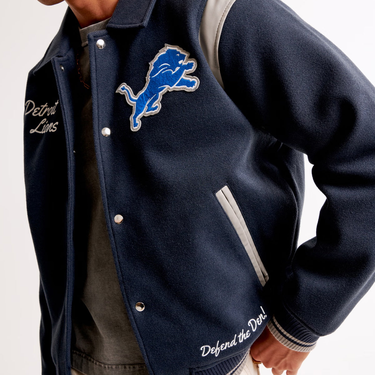 NFL Detroit Lions Varsity Bomber Jacket