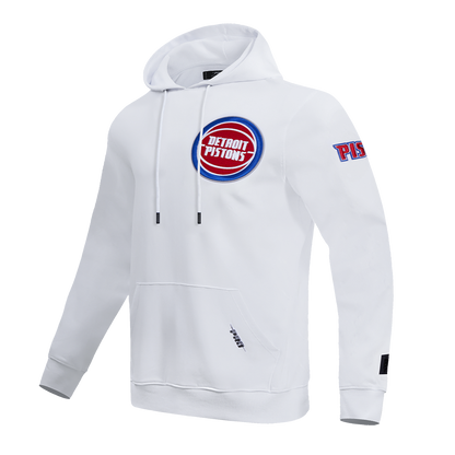 Detroit Pistons Classic Chenille Mens Hoodie (White)