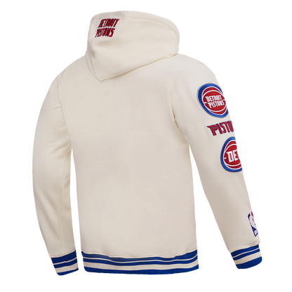 Detroit Pistons Classic Mens Pull-Over Hoodie (Eggshell)