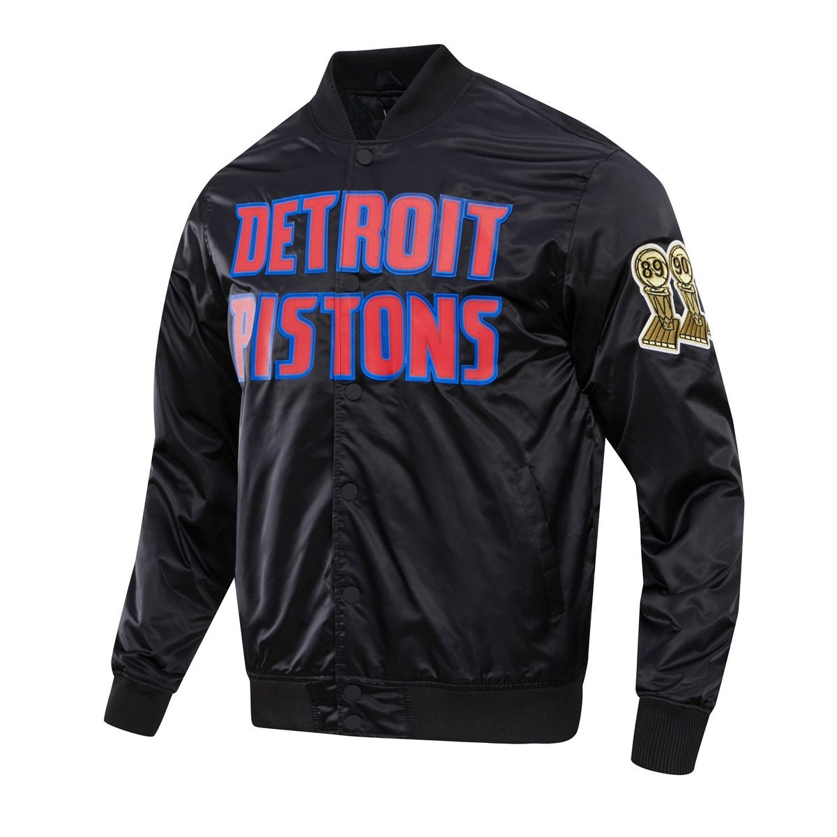 Detroit Pistons Classic Mens Satin Jacket (Red )