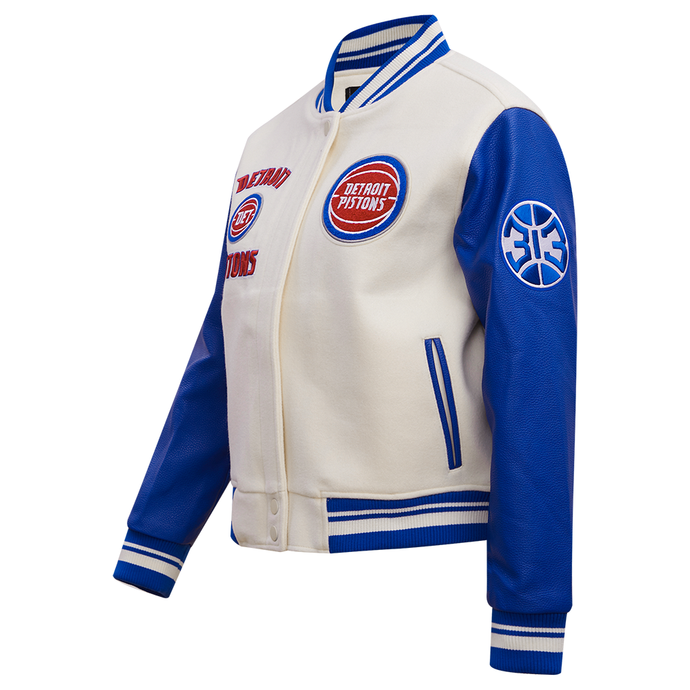 Detroit Pistons Retro Classic Womens Varsity Jacket 