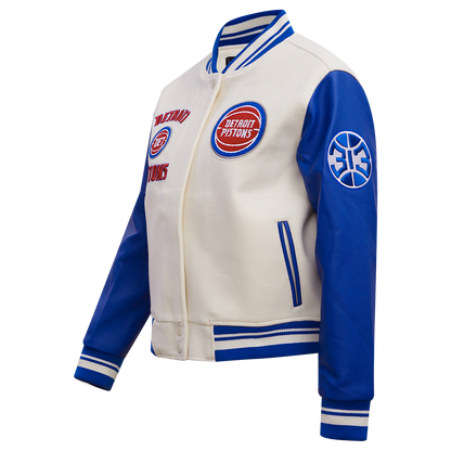 Detroit Pistons Retro Classic Womens Varsity Jacket 