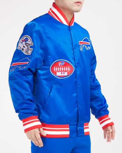 Buffalo Bills Old English Men's Rib Satin Jacket