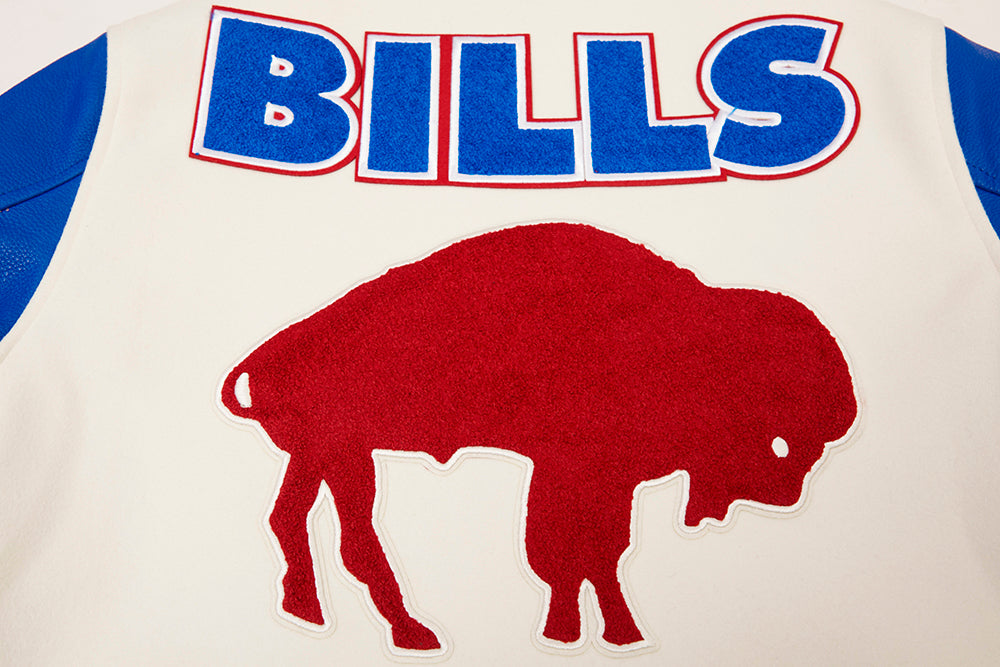 Buffalo Bills Retro Classic Men's Rib Wool Varsity Jacket