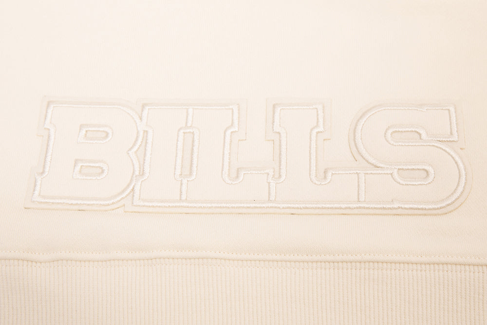 Buffalo Bills Neutral Cropped Women's PO Hoodie Eggshell