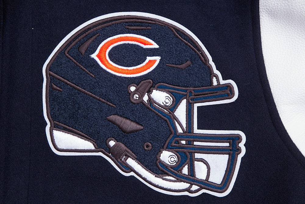 Chicago Bears Mashup Men’s Rib Wool Varsity Jacket