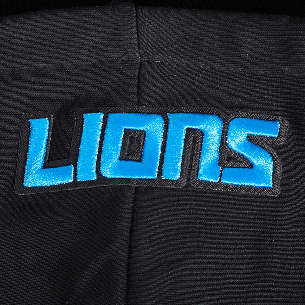 Detroit Lions Script Tail Women's Rib Cropped PO Hoodie