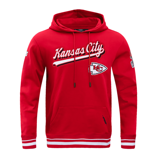 NFL Kansas City Chiefs Script Tail Men's Rib FLC PO Hoodie