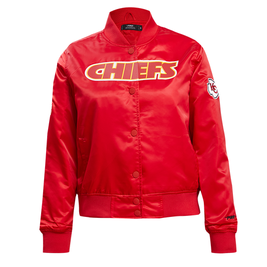 NFL Kansas City Chiefs Classic Women Red Satin Jacket