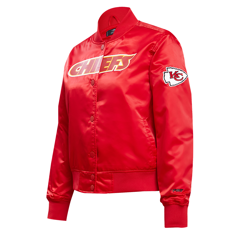 NFL Kansas City Chiefs Classic Women Red Satin Jacket