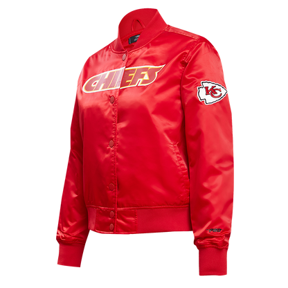 NFL Kansas City Chiefs Classic Women Red Satin Jacket