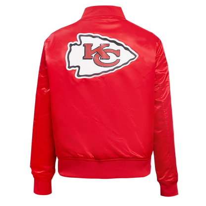 NFL Kansas City Chiefs Classic Women Red Satin Jacket