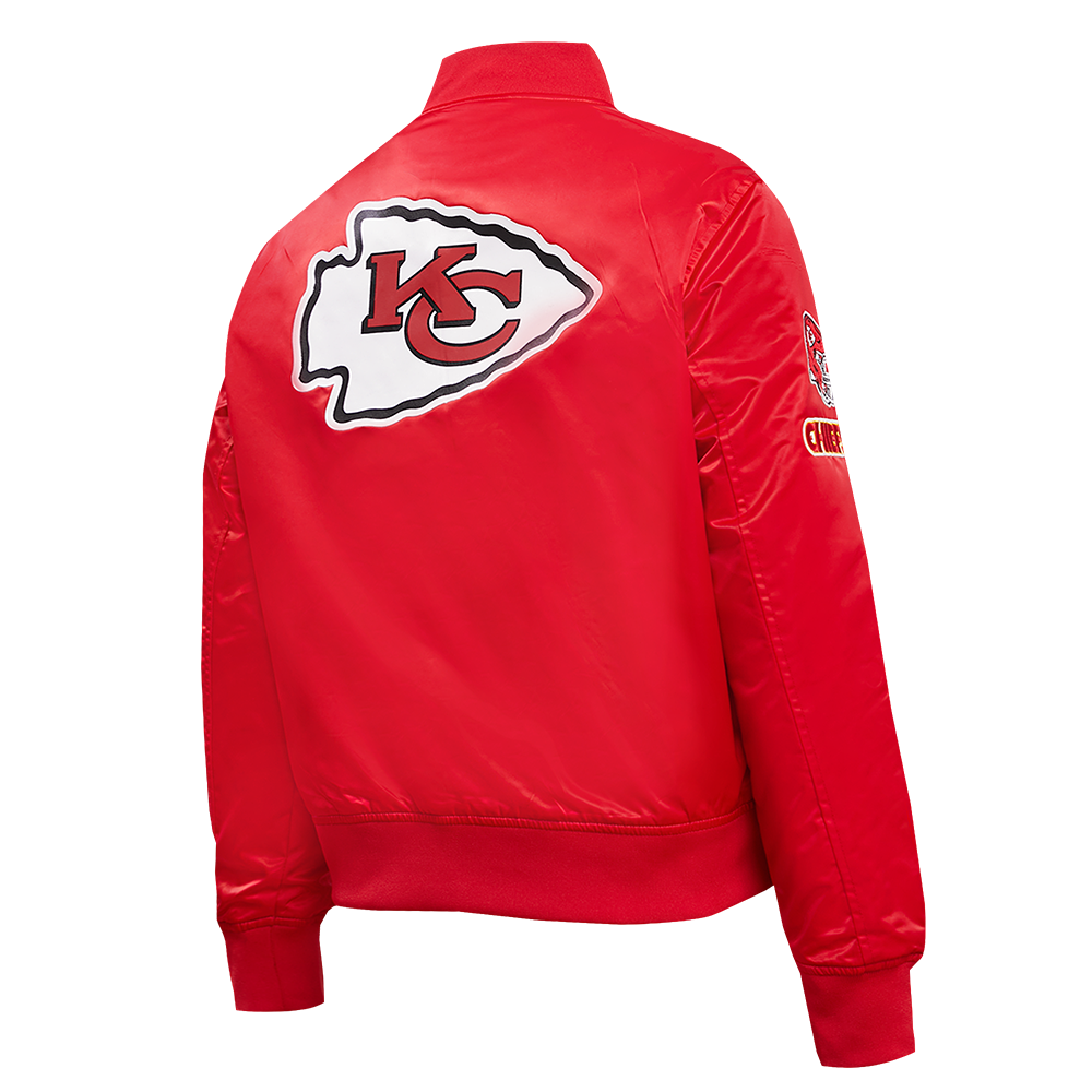 NFL Kansas City Chiefs Classic Women Red Satin Jacket