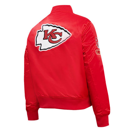 NFL Kansas City Chiefs Classic Women Red Satin Jacket