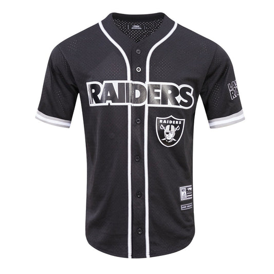 NFL Las Vegas Raiders Logo Men's Mesh Button-Up Jersey